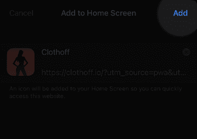 Scaricare l'App Clothoff.io per iOS